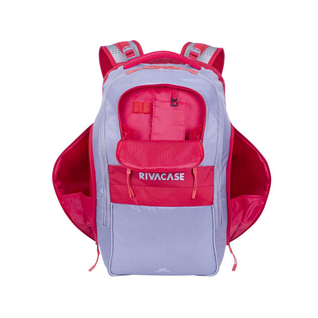 Рюкзак для ноутбука RivaCase 17.3" 5265 Grey/red - зображення 6
