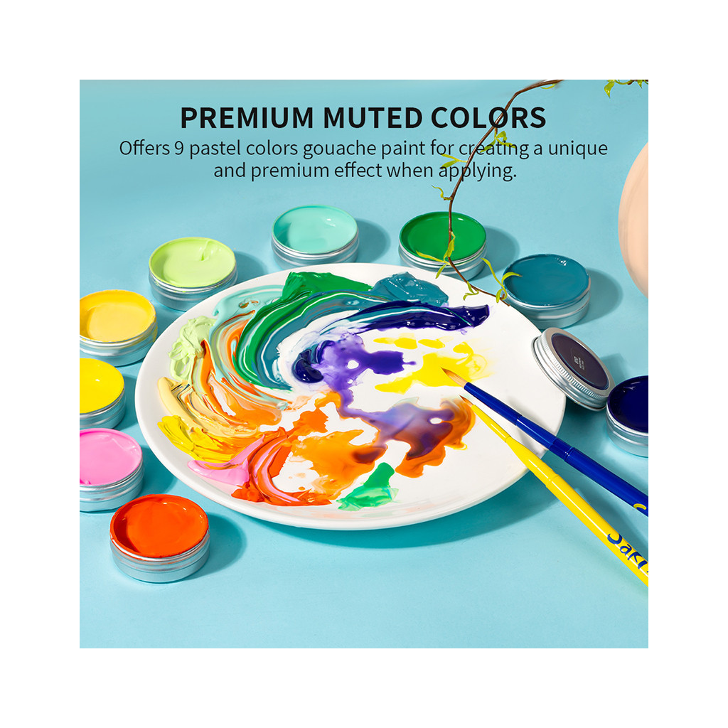 Гуашеві фарби Arrtx 9B, 9 кольорів (LC302925) - изображение 2