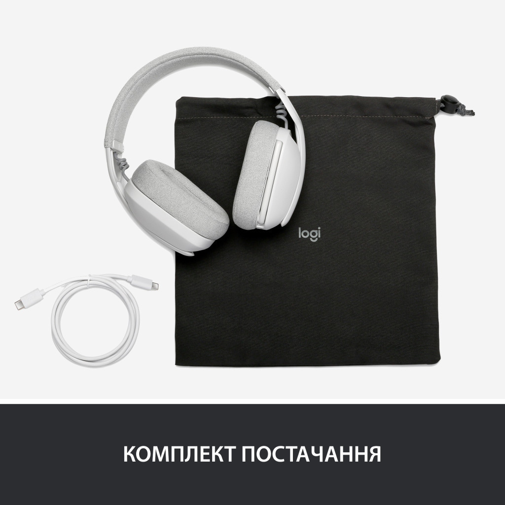 Навушники Logitech Zone Vibe 100 Wireless Off-White (981-001219) - зображення 10