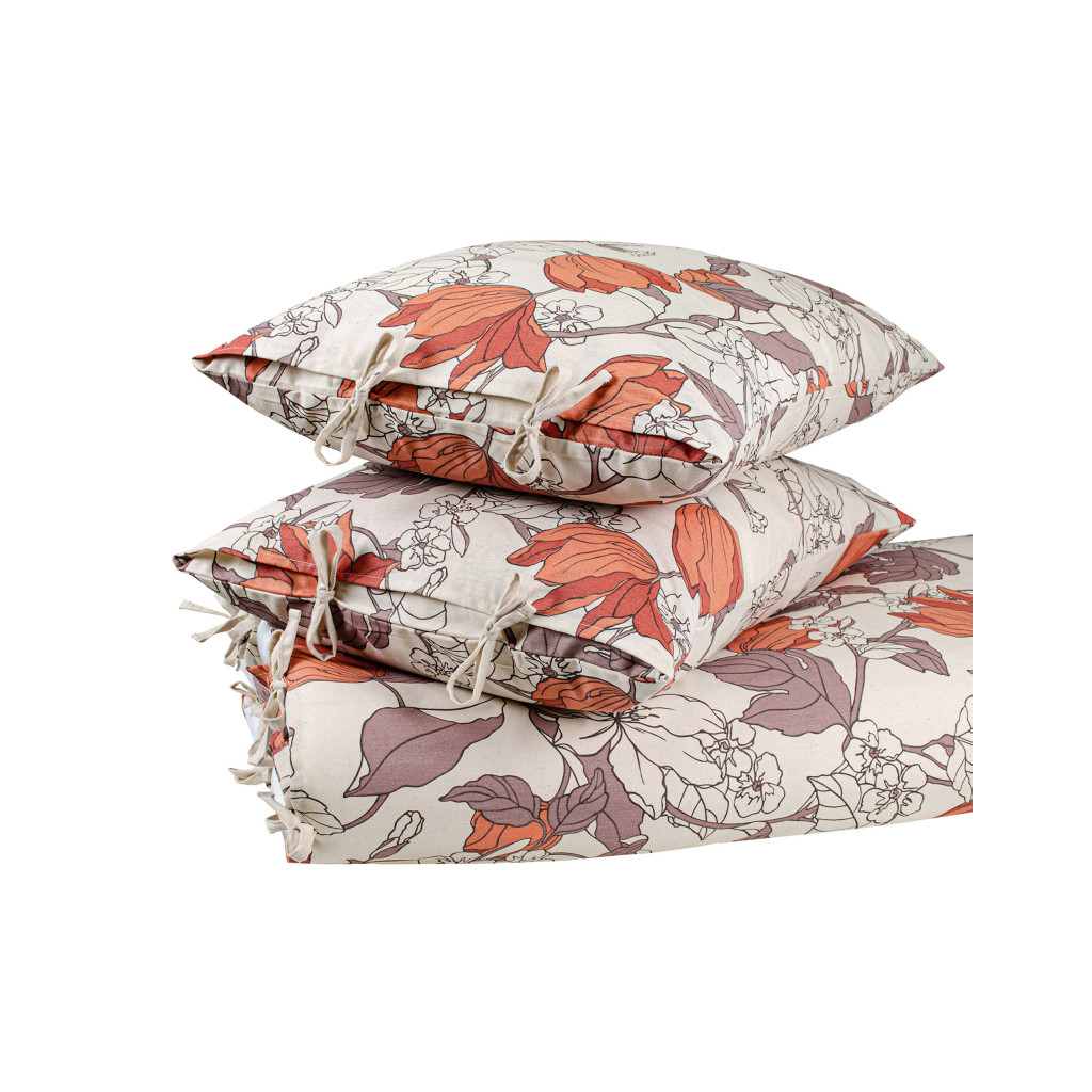 Постільна білизна Home Line Весняний вечір помаранчевий, бязь, полуторний (184228) - изображение 4