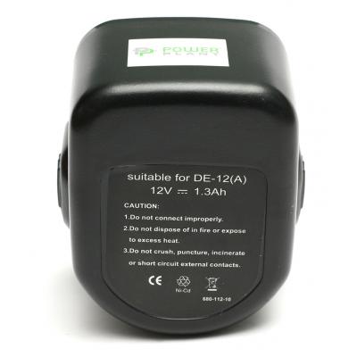 Акумулятор до електроінструменту PowerPlant для DeWALT GD-DE-12 12V 1.3Ah NICD(DE9074) (DV00PT0033) - зображення 2