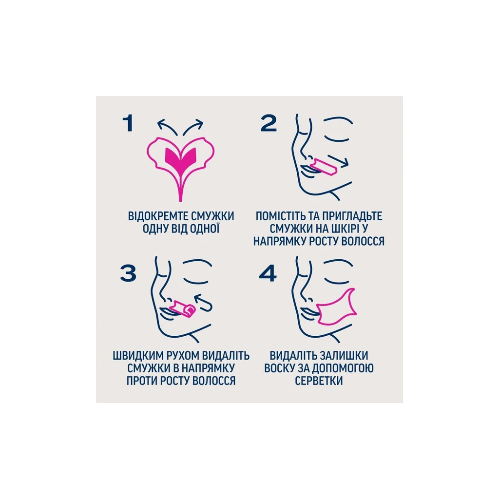 Воскові смужки Veet Minima Гіпоалергенні для чутливої шкіри обличчя 20 шт. (5900627095883) - изображение 4