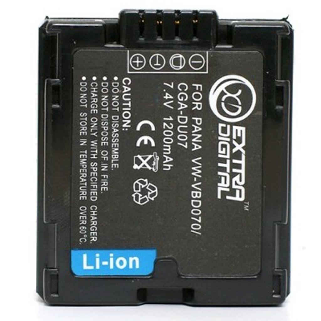 Акумулятор до фото/відео Extradigital Panasonic VW-VBD070, CGA-DU07 (BDP2581) - зображення 1