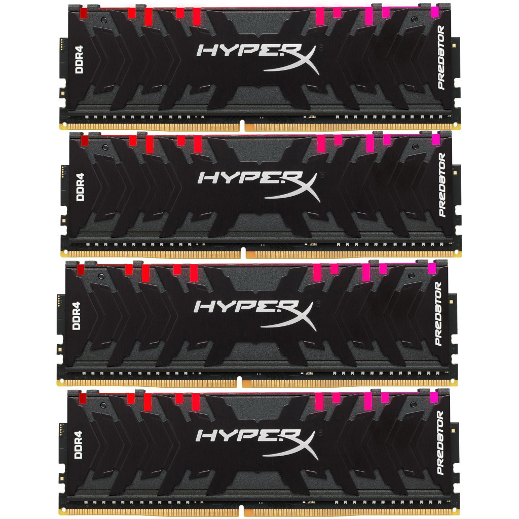 Модуль пам'яті для комп'ютера DDR4 32GB (4x8GB) 3200 MHz HyperX Predator Kingston Fury (ex.HyperX) (HX432C16PB3AK4/32) - зображення 1