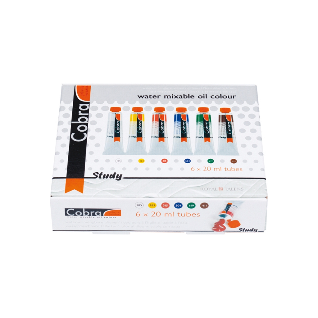 Олійні фарби Royal Talens Cobra водорозчинних 6 кольорів 20 мл (8712079341329) - зображення 1