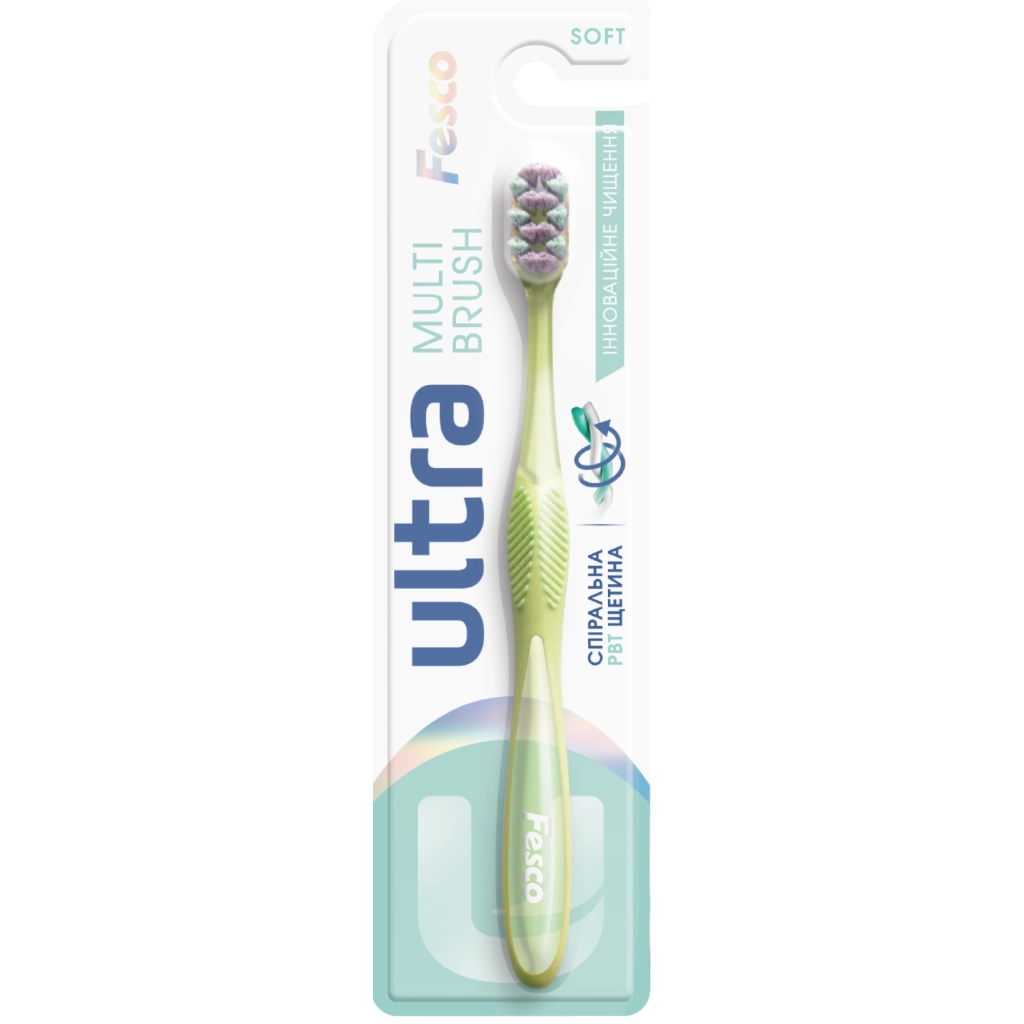 Зубна щітка Fesco Ultra Multi Brush Soft Салатова (4820204702113) - изображение 1