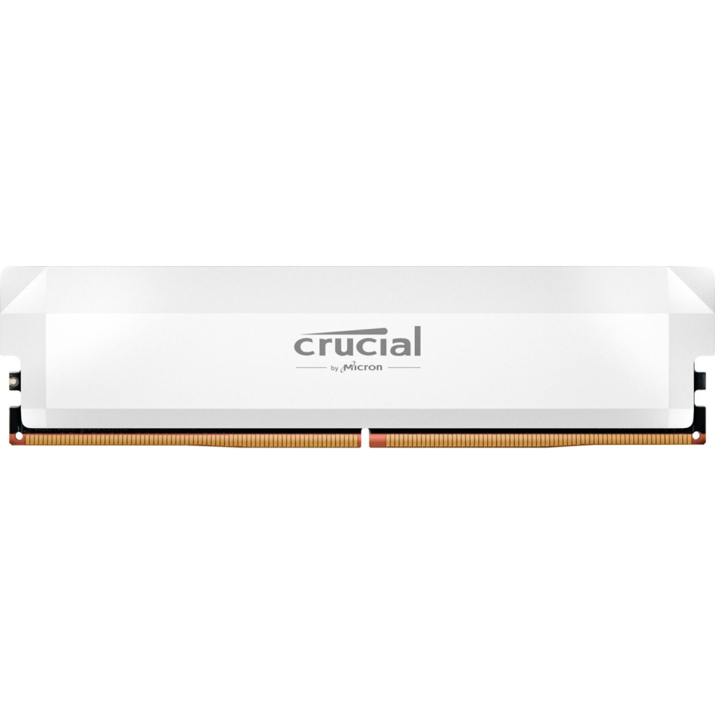 Модуль пам'яті для комп'ютера DDR5 16GB 6400 MHz Pro Overclocking White Micron (CP16G64C38U5W) - зображення 1