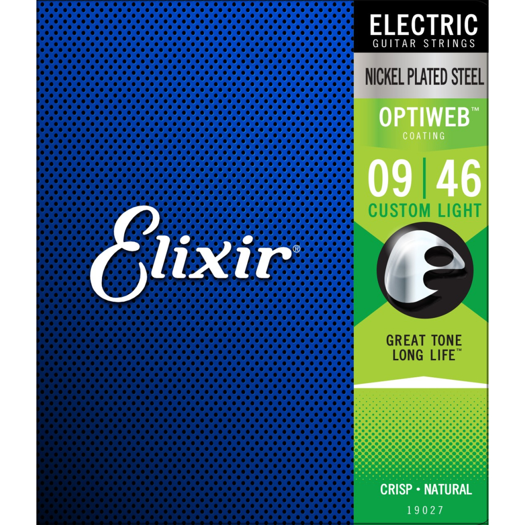 Струни для гітари Elixir 19027 Optiweb Nickel Plated Steel Custom Light (09-46) (283942) - зображення 1