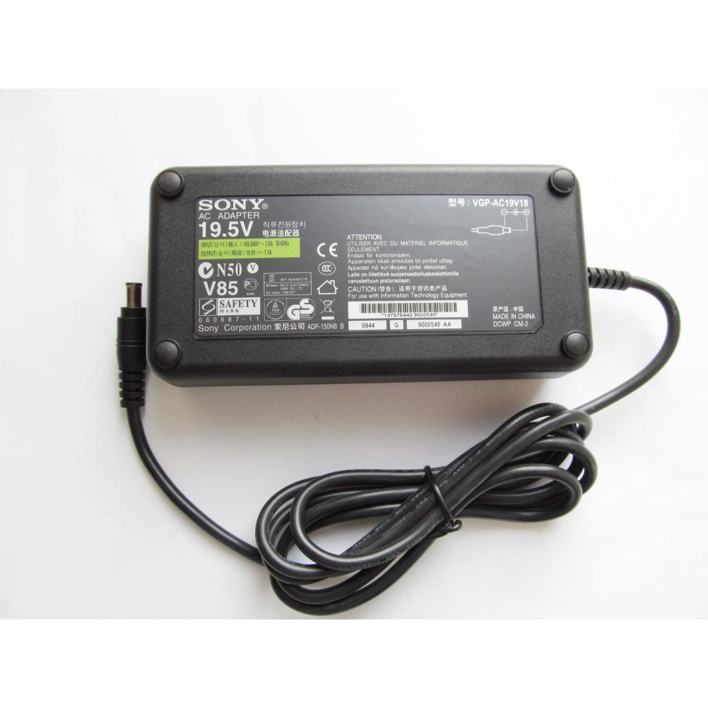 Блок живлення до ноутбуку Sony 150W, 19.5V, 7.7A, 6.5/4.4(pin inside) (VGP-AC19V18 / A40282) - зображення 2