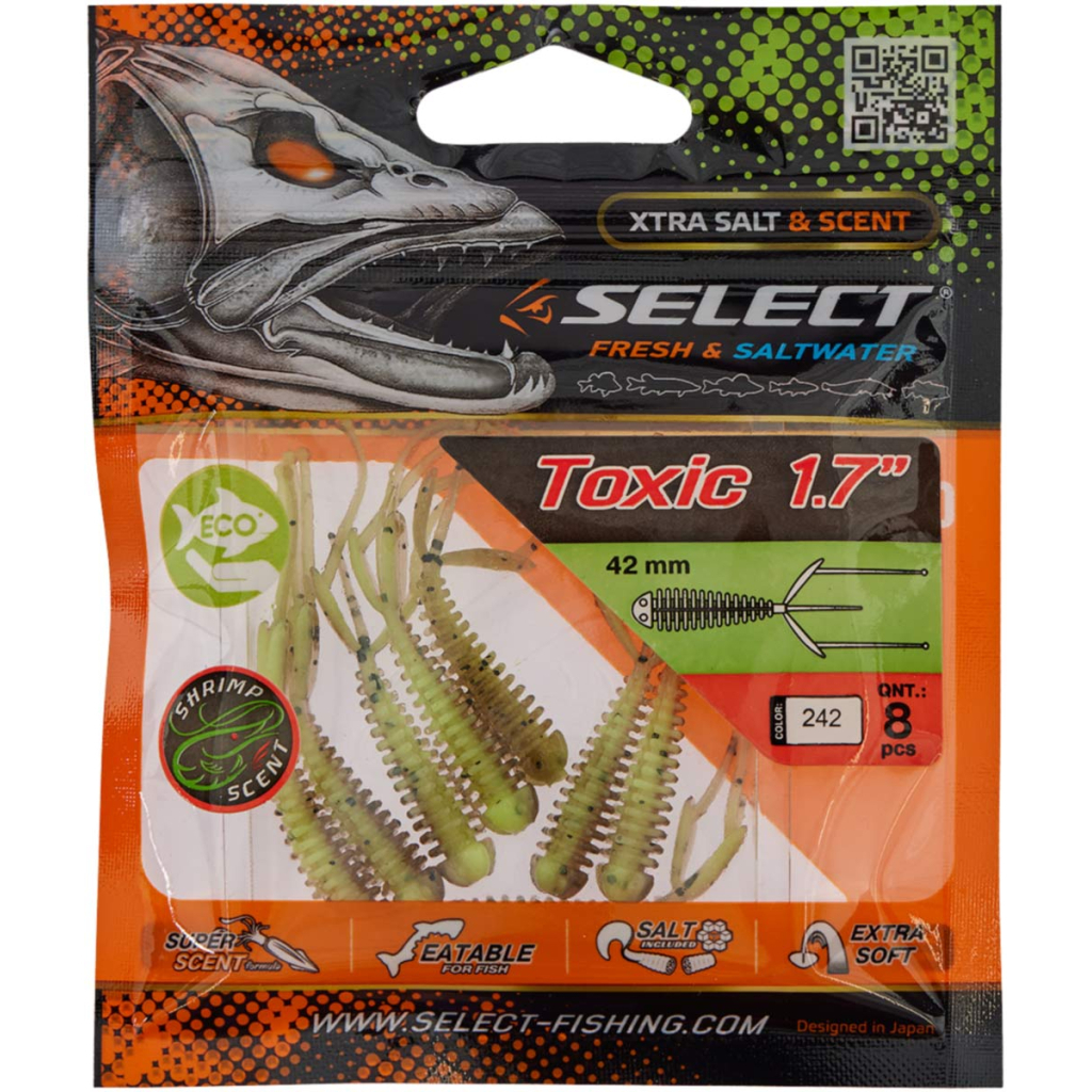 Силікон рибальський Select Toxic 1.7" 242 (8 шт/уп) (1870.73.22) - зображення 2
