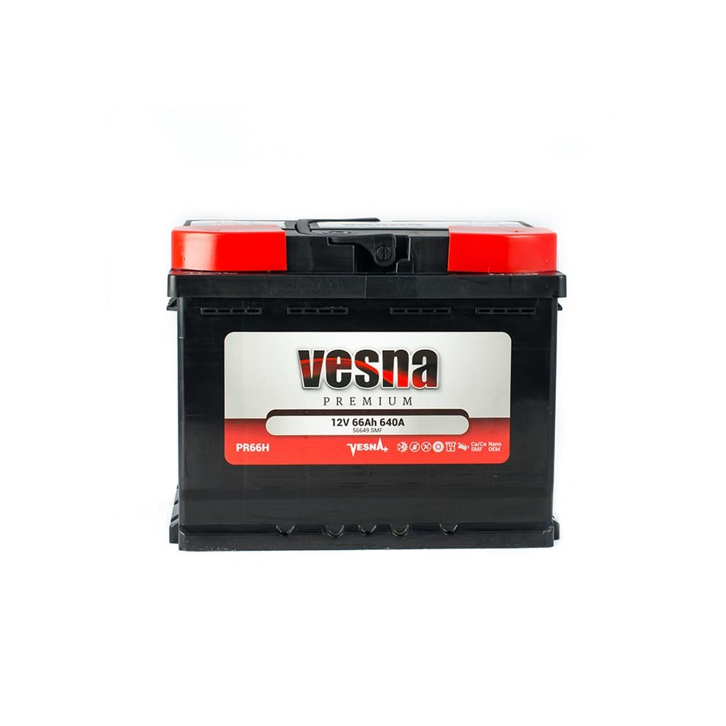 Акумулятор автомобільний Vesna 66 Ah/12V Premium Euro (415 266) - зображення 1
