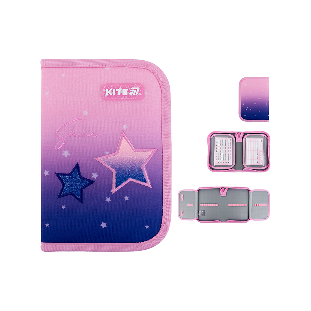 Пенал Kite 622 Sparkling, 1 відділення, 2 відвороти (K25-622-1) - изображение 1