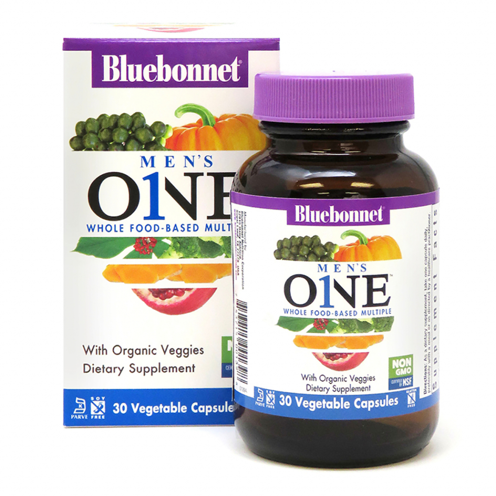 Мультивітамін Bluebonnet Nutrition Чоловічі Мультівітаміни, Men's One, 30 рослинних капсул (BLB0139) - зображення 1