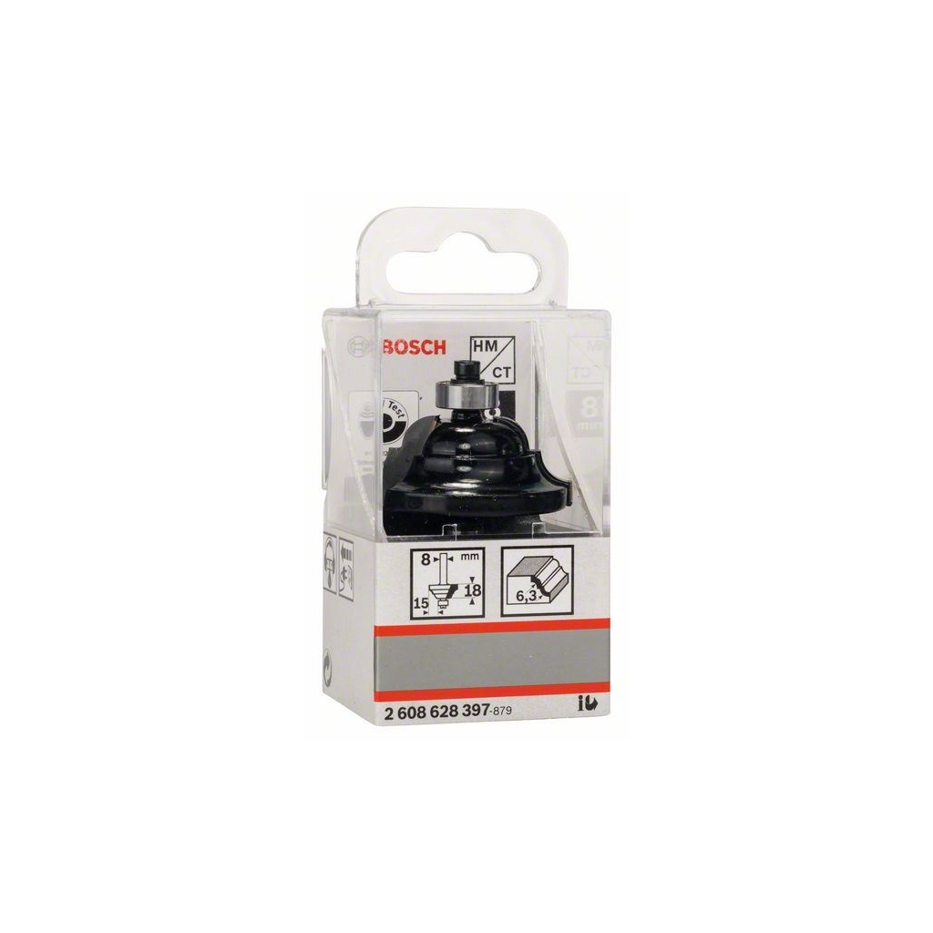 Фреза Bosch Professional профільна, D, Std, S8, R6.3 B15, L18 (2.608.628.397) - зображення 6
