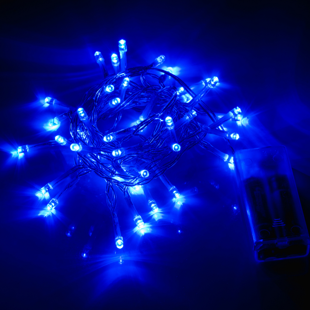 Гірлянда YES! Fun Нитка 41 LED Синя 2.8 м Статична На батарейках (975056) - зображення 3