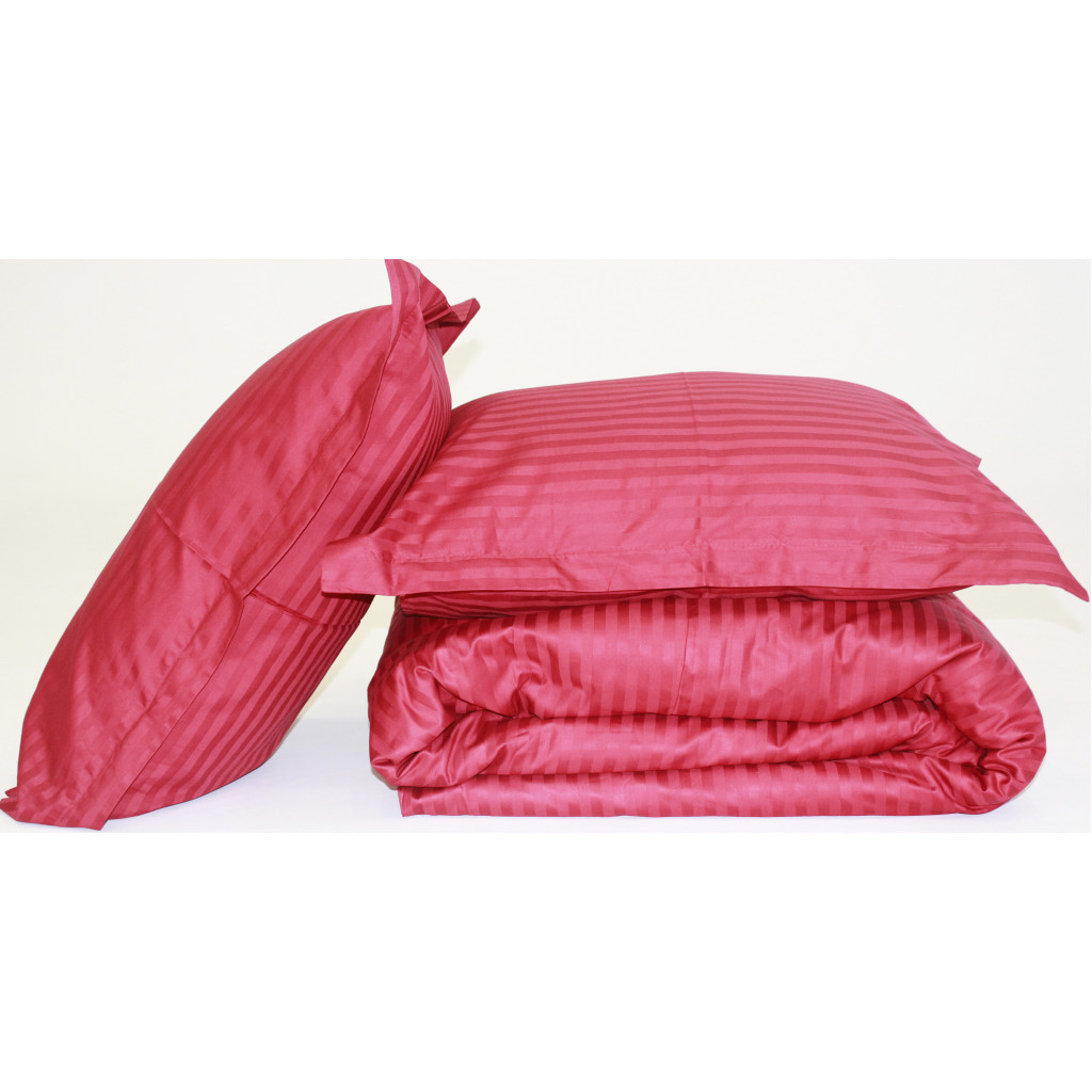 Постільна білизна MirSon SatinStripe 30-0018Red 220х240 King Size (2200005254523) - зображення 8