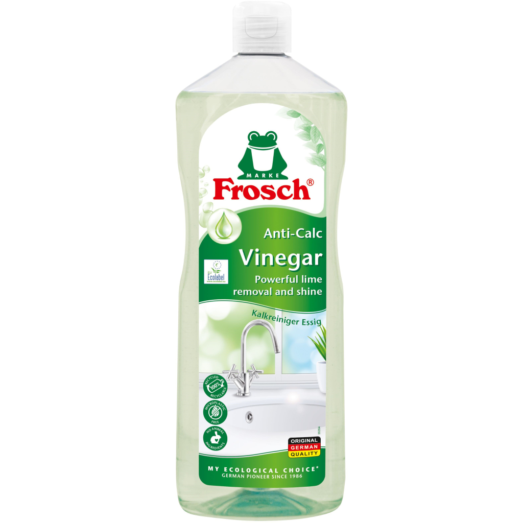 Рідина для чищення ванн Frosch з яблучного оцту для видалення вапняних відкладень 1 л (4001499960178/4009175957320) - изображение 1