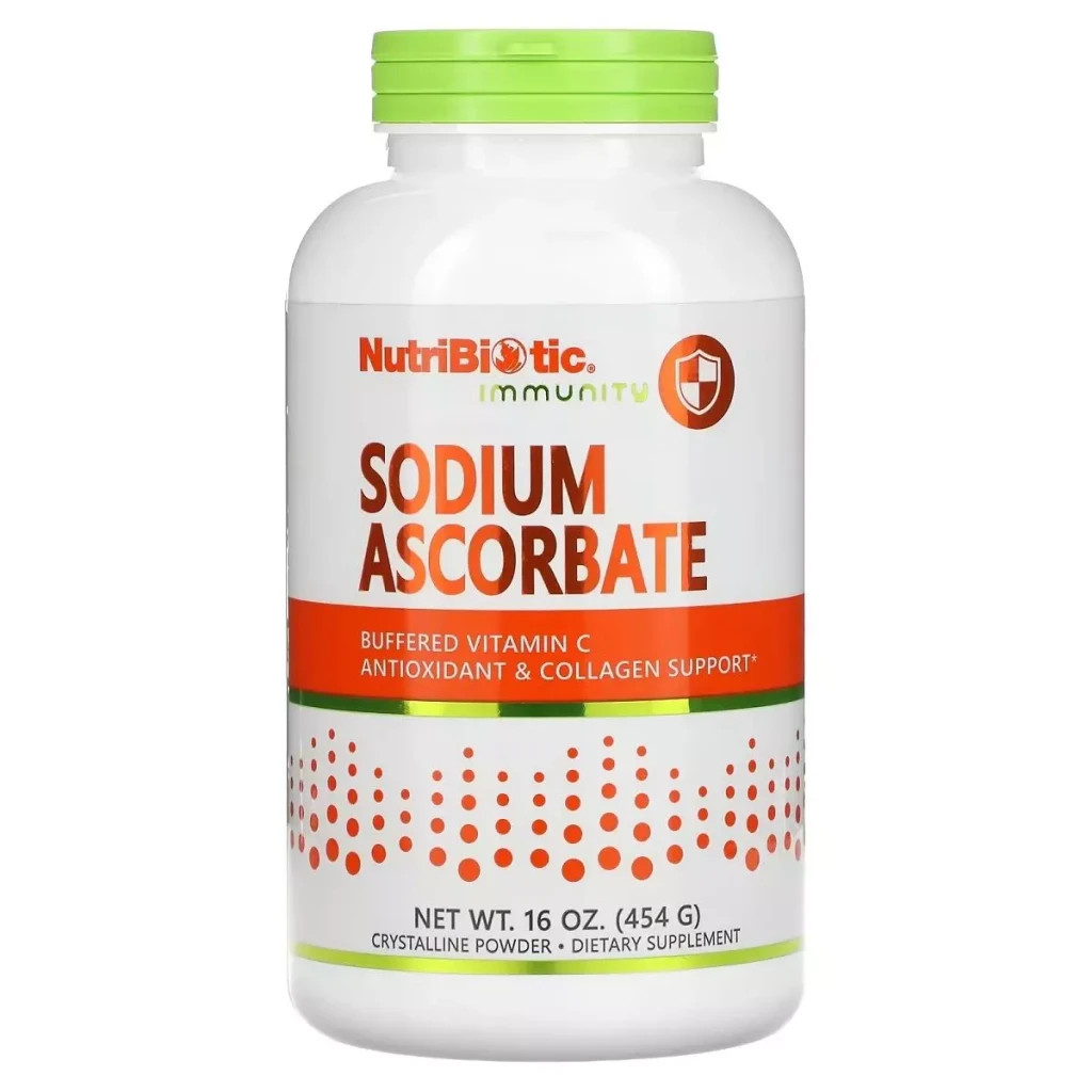 Вітамін NutriBiotic Аскорбат натрію, кристалічний порошок, Buffered Sodium Ascorb (NBC-00451) - зображення 1