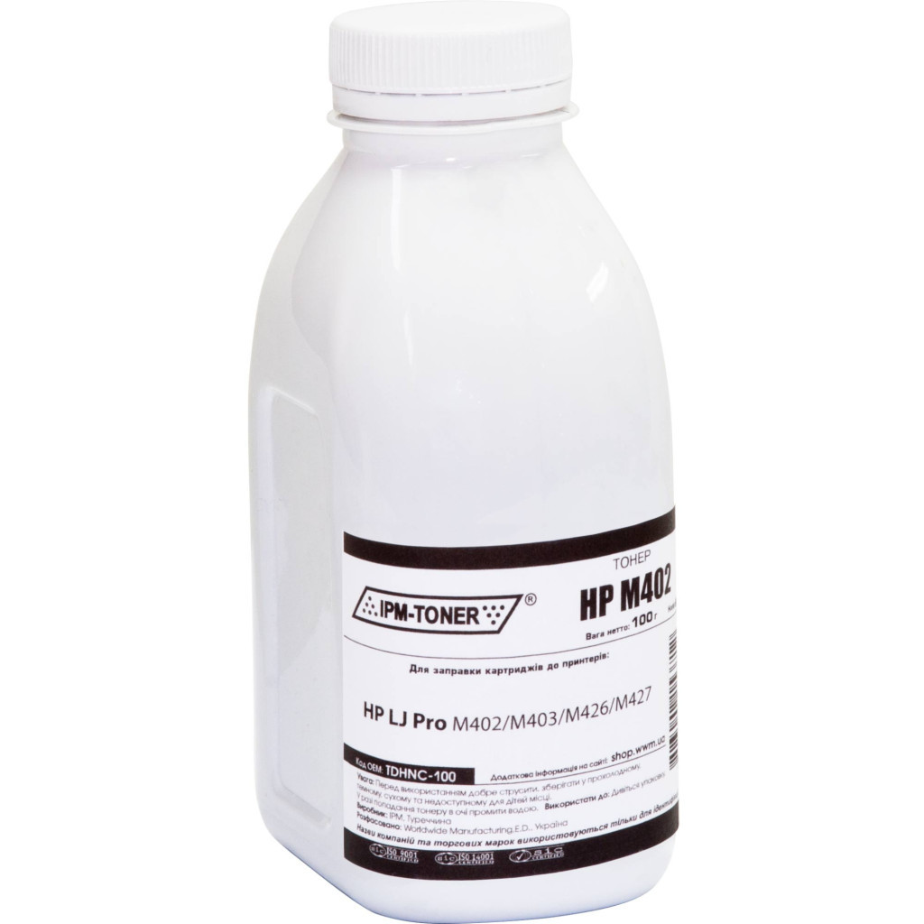 Тонер IPM HP LJ Pro M402/M403/M426/M427, 100г Black (TDHNC-100) - зображення 1