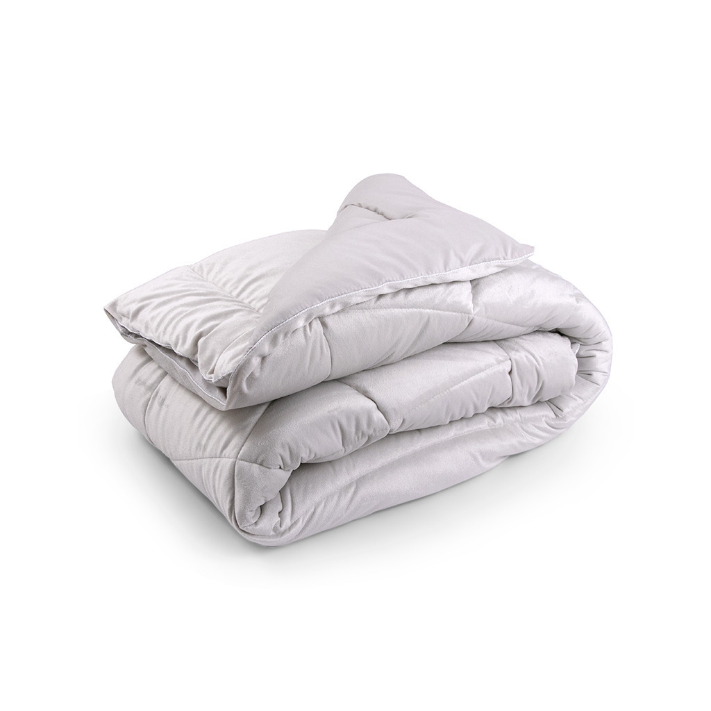 Ковдра Руно всесезонна силіконова велюрова Soft Pearl 200х220 см (322.55_Soft Pearl) - зображення 1