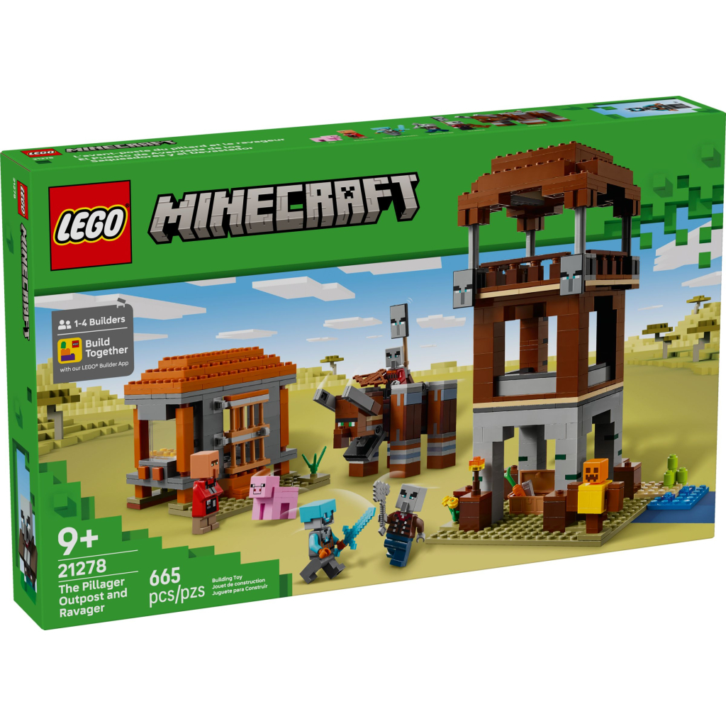 Конструктор LEGO Minecraft Аванпост розбійників та спустошувач (21278) - зображення 1