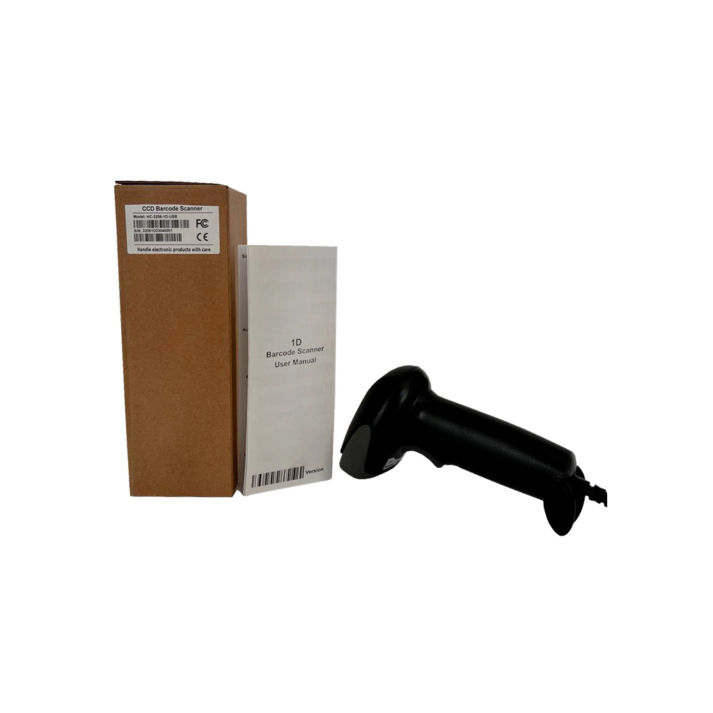 Сканер штрих-коду ІКС ІКС-3206 CCD/1D, USB, black (ІКС-3206-1D-USB) - изображение 6