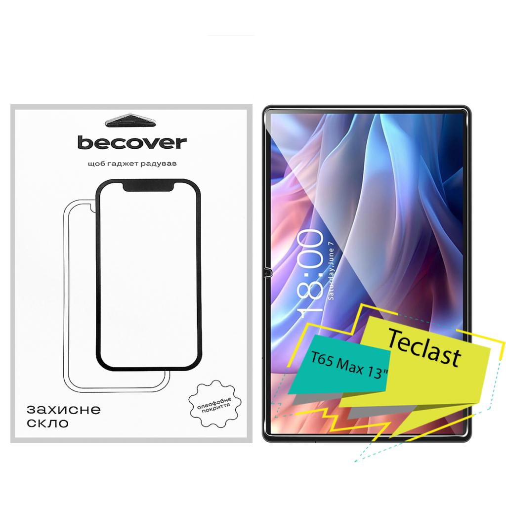 Скло захисне BeCover Teclast Tab T65 Max 13" (713041) - зображення 1